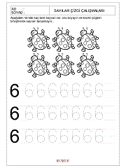 okul öncesi 1 sayısı çizgi çalışması